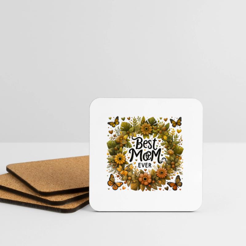 Die beste Mutter der Welt Mutter Mutter Beste Supermutter Untersetzer (4er-Set)