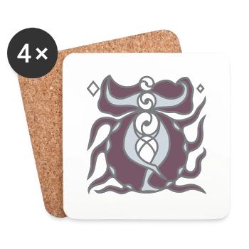 Anarchy of energy. Chaos determines harmony. - Coasters (set of 4) - white - Front