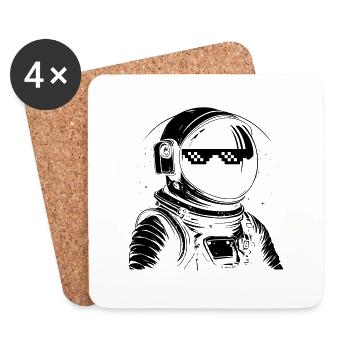 Astronaut cool - Untersetzer (4er-Set) - Weiß - Vorne