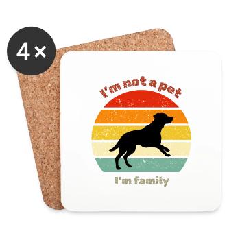 Retro Labrador - Coasters (set of 4) - white - Front