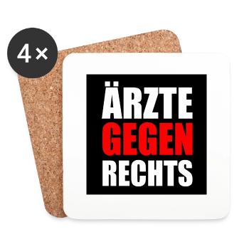 Doctors against the right - Coasters (set of 4) - white - Front