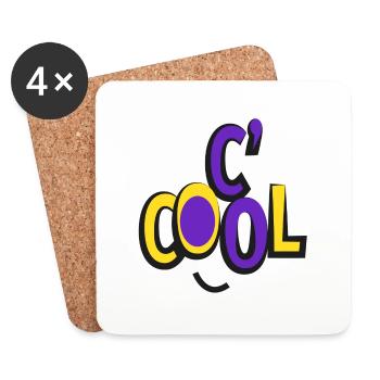 C' COOL - Dessous de verre (lot de 4) - blanc - Devant