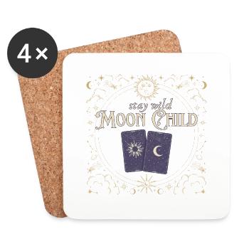 Stay wild Moon child magic witch celestial tarot - Untersetzer (4er-Set) - Weiß - Vorne