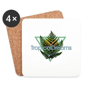 Tropical Dreams - Untersetzer (4er-Set) - Weiß - Vorne