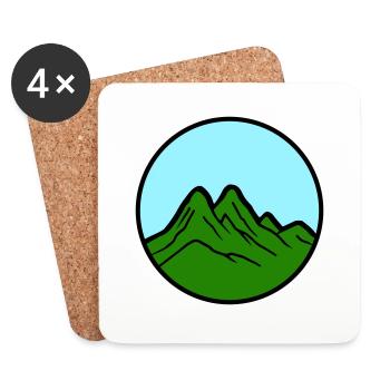 Mountains 2 - Coasters (set of 4) - white - Front