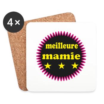 Meilleure mamie - Dessous de verre (lot de 4) - blanc - Devant