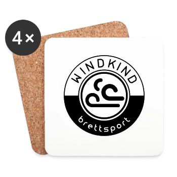 Windkind Board Sports - Coasters (set of 4) - white - Front