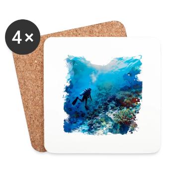 Immerse yourself in a foreign world - Coasters (set of 4) - white - Front