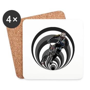bmx race - Dessous de verre (lot de 4) - blanc - Devant