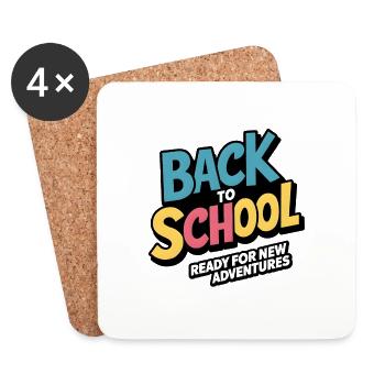 back to school - Coasters (set of 4) - white - Front