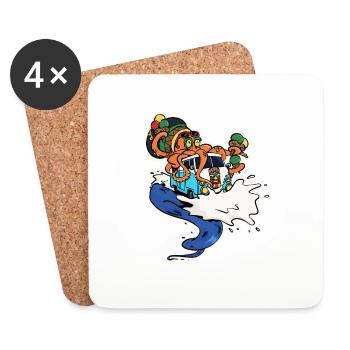 Tropical Vibes - Coasters (set of 4) - white - Front