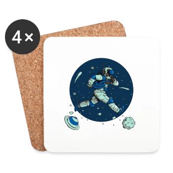 Cosmonaut Runner - Coasters (set of 4) - white - Front