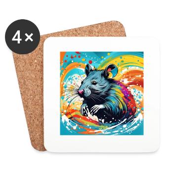 RAT color - Untersetzer (4er-Set) - Weiß - Vorne