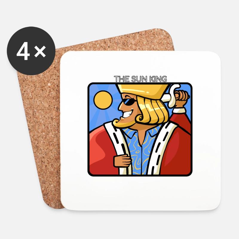 Sun King - Coasters (set of 4) - white