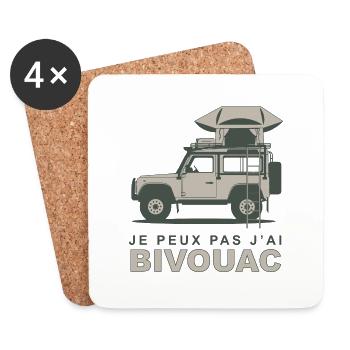 Bivouac 10 - Dessous de verre (lot de 4) - blanc - Devant