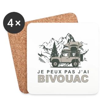 Bivouac 12 - Dessous de verre (lot de 4) - blanc - Devant