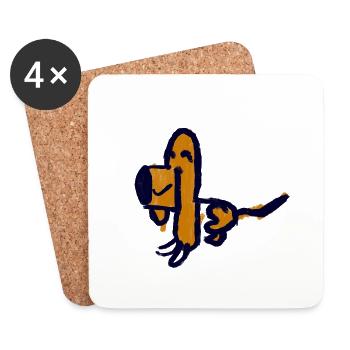 Angry dog of hell - Coasters (set of 4) - white - Front
