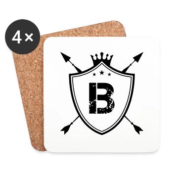wappen b - Untersetzer (4er-Set) - Weiß - Vorne