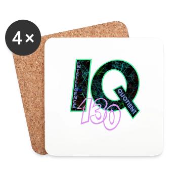IQ 130 - Untersetzer (4er-Set) - Weiß - Vorne