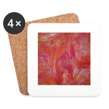 Pink Pouring - Coasters (set of 4) - white - Front