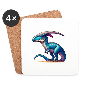 Dinosaurier - Untersetzer (4er-Set) - Weiß - Vorne
