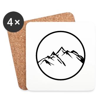 mountains mountains - Coasters (set of 4) - white - Front