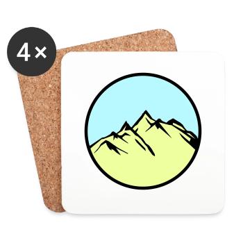 Montagnes Montagnes - Dessous de verre (lot de 4) - blanc - Devant