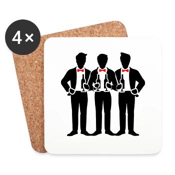 Groom Crew Bachelorette Party - Coasters (set of 4) - white - Front