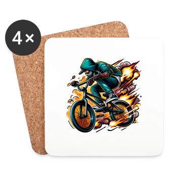 Bmx Freestyle - Adrenaline - Coasters (set of 4) - white - Front