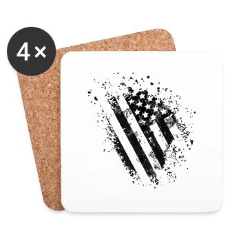Proud American - Untersetzer (4er-Set) - Weiß - Vorne