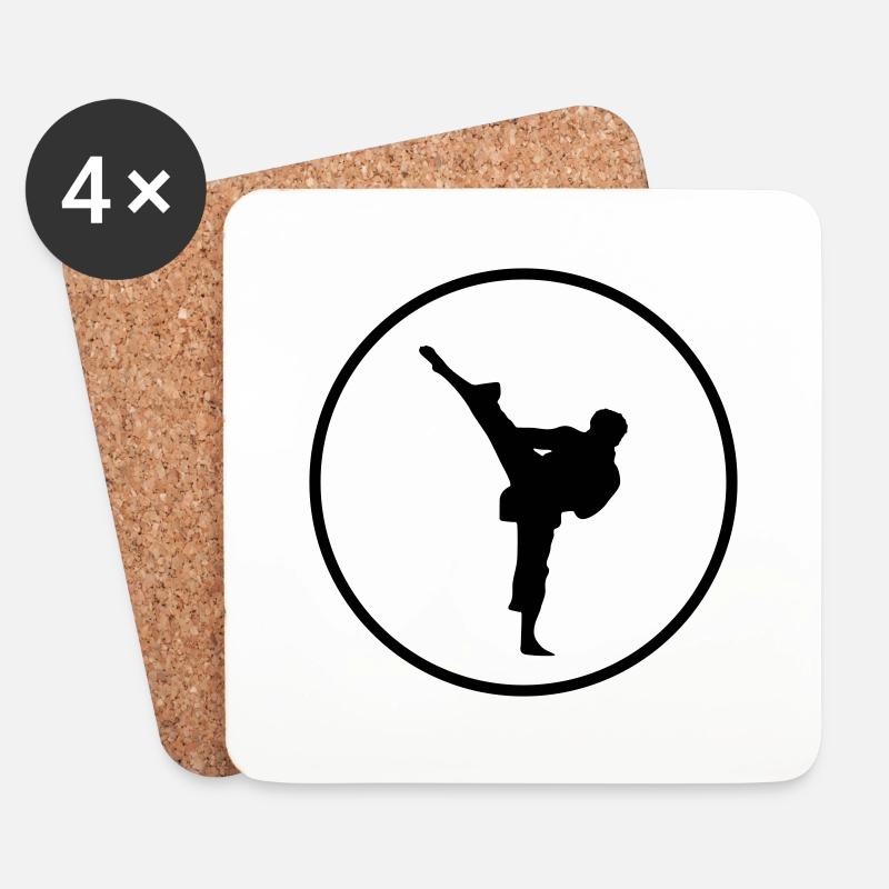 karate fighter - Untersetzer (4er-Set) - Weiß