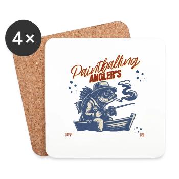 Paintballing anglers hunting - Coasters (set of 4) - white - Front