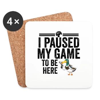 Fun Gift for Gamer Gaming Video Games - Coasters (set of 4) - white - Front