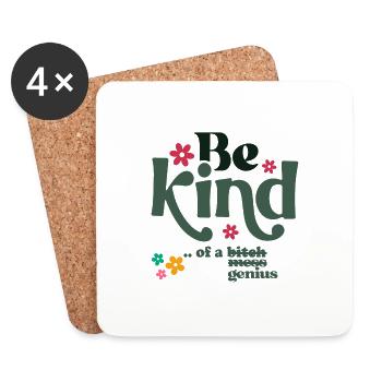 Be Kind Of a - Dessous de verre (lot de 4) - blanc - Devant