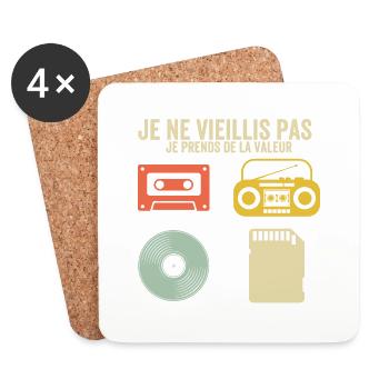 I'm not getting old, I'm increasing in value - Coasters (set of 4) - white - Front