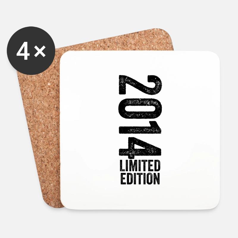 2014 Jubiläumsgeschenk 2014 Limited Edition 2014 - Untersetzer (4er-Set) - Weiß