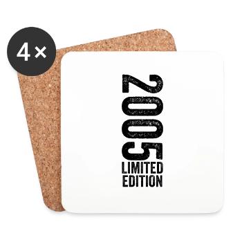 Geschenk zum Jubiläum 2005 Limitierte Auflage 2005 - Untersetzer (4er-Set) - Weiß - Vorne