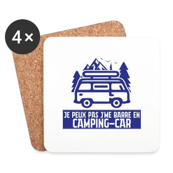 Ich kann nicht in einem Wohnmobil wegfahren - Untersetzer (4er-Set) - Weiß - Vorne