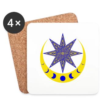 Star of Inanna - Coasters (set of 4) - white - Front