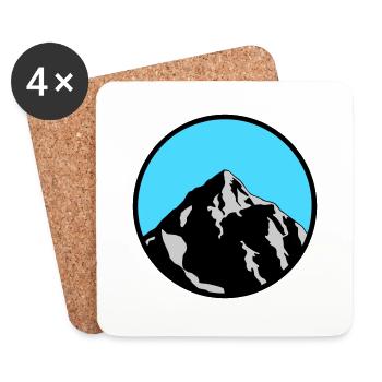 montagne - Dessous de verre (lot de 4) - blanc - Devant
