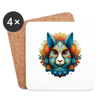 The Rabbit - Coasters (set of 4) - white - Front