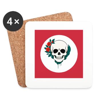 Flower Power - Untersetzer (4er-Set) - Weiß - Vorne