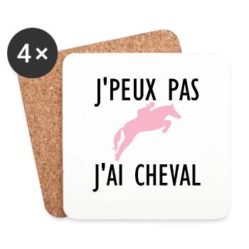 I can't I have Horse f - Coasters (set of 4) - white - Front