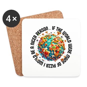 PizzaPlanet - Coasters (set of 4) - white - Front