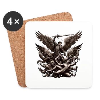 Archangel Saint Religion God Angel Faith Michael - Coasters (set of 4) - white - Front