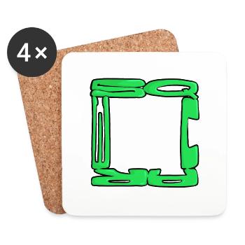Square Graff - Coasters (set of 4) - white - Front