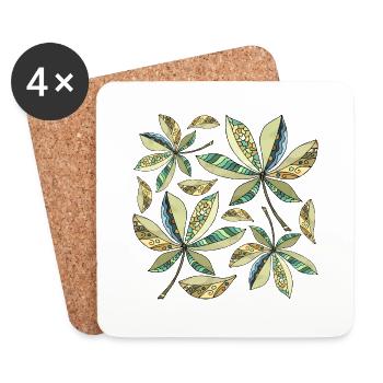 List - Coasters (set of 4) - white - Front