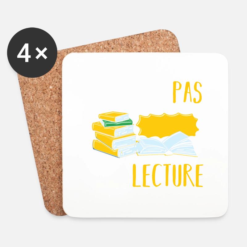 Ich kann es nicht lesen, ich - Untersetzer (4er-Set) - Weiß