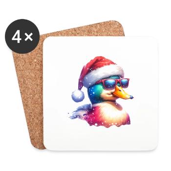 Mignon Cool Duck Noël - Dessous de verre (lot de 4) - blanc - Devant
