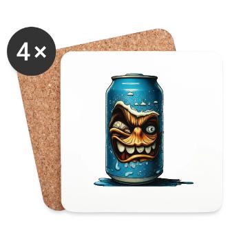 Scary Beer - Untersetzer (4er-Set) - Weiß - Vorne